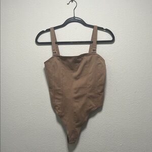 H&M Brown Bodysuit with Adjustable Straps Size Medium